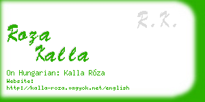 roza kalla business card